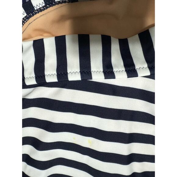 J. Crew Nautical Stripe One Shoulder swimsuit Size 6 - Picture 5 of 6
